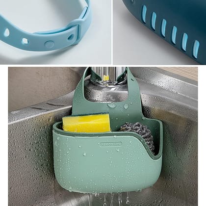 Plastic Kitchen Sponge Holder, Sink Drain Rack Sink Organizer Sink Drain Hanging Bag for Kitchen (1 Pc) Plastic Kitchen Sponge Holder, Sink Drain Rack Sink Organizer Sink Drain Hanging Bag for Kitchen (1 Pc)
