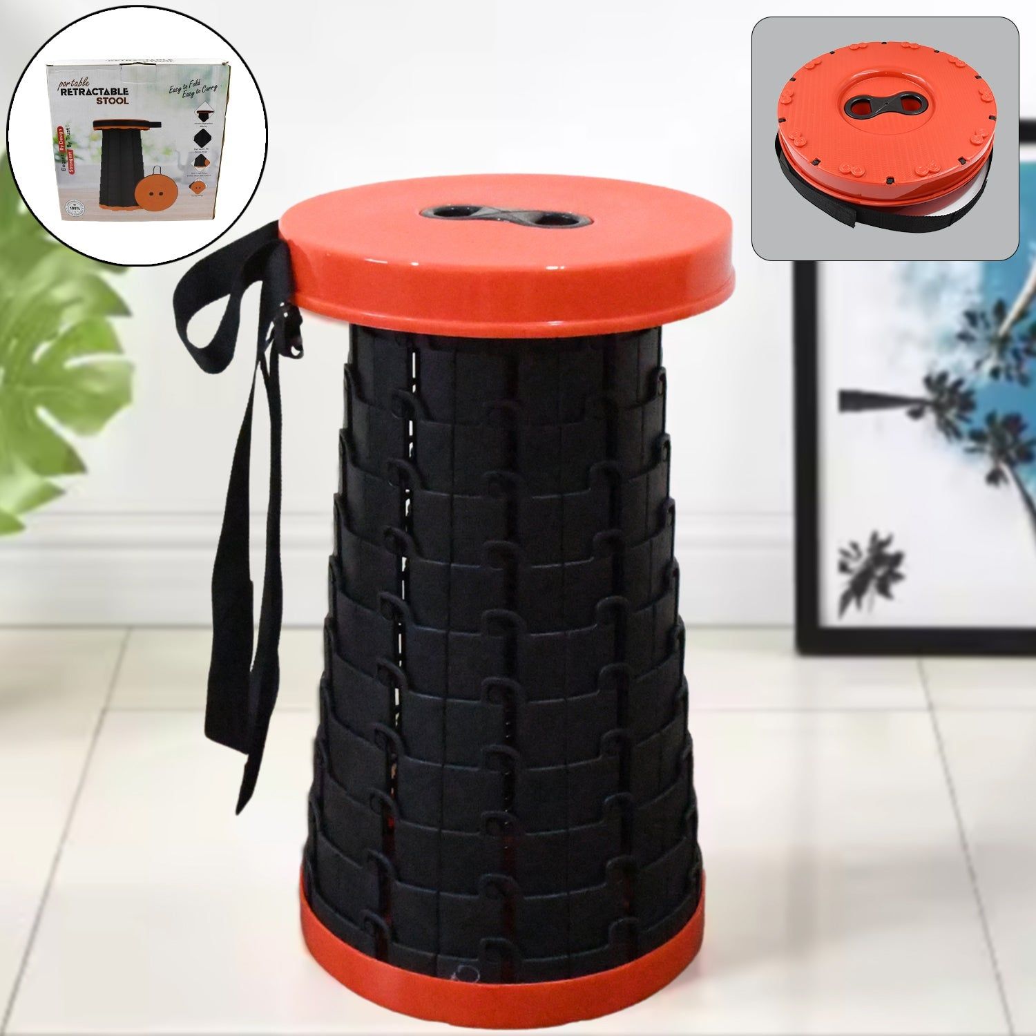 Retractable Folding Stools (1 Pc)