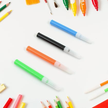 4-Piece Waterproof Marker Pen Art Set for DIY Crafts, Kids & Artists