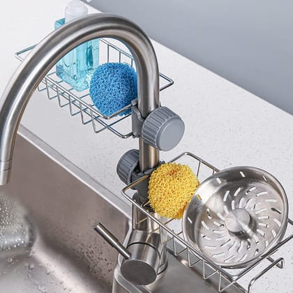 Soap, Sponge Holder, Stainless Steel Sink, Caddy Organizer (1 Pc) Soap, Sponge Holder, Stainless Steel Sink, Caddy Organizer (1 Pc)