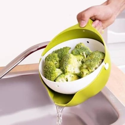 Multi-Functional Washing Fruits and Vegetables Bowl & Strainer with Handle Multi-Functional Washing Fruits and Vegetables Bowl & Strainer with Handle