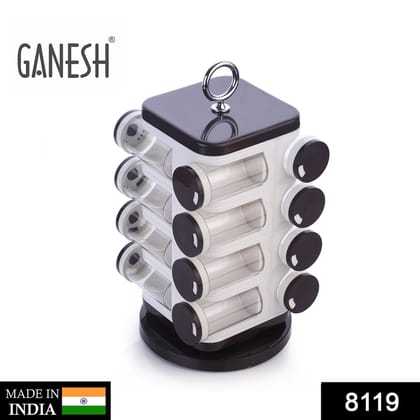 Ganesh Multipurpose Revolving Spice Rack With 16 Pcs Dispenser each 100 ml Plastic Spice ABS Material 1 Piece Spice Set 1 Piece Spice Set (Plastic) Ganesh Multipurpose Revolving Spice Rack With 16 Pcs Dispenser each 100 ml Plastic Spice ABS Material 1 Piece Spice Set 1 Piece Spice Set (Plastic)