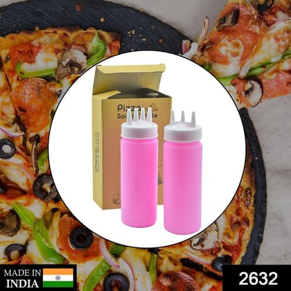 Plastic Bottles with 3 Nozzel for Sauce, Mayonnaise, Chocolate Syrup (Pack of 2Pc)