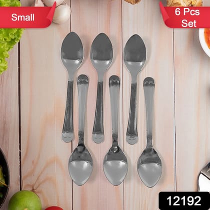 Small Stainless Steel Table Spoons (6 pcs) | Assorted Colour