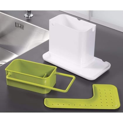 Plastic 3-in-1 Stand for Kitchen Sink Organizer Dispenser for Dishwasher Liquid