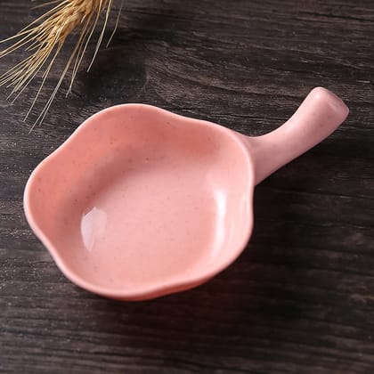 Mini Flower-Shaped Sauce Dish with Handle | Assorted Colour