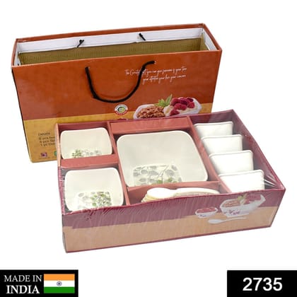 13 Pc Pudding Set used as a cutlery set for serving food purposes and sweet dishes and all in all kinds of household and official places etc. | Assorted Colour