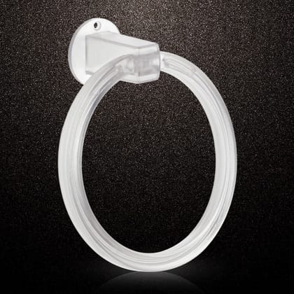 Unbreakable ABS Round Towel Ring Wall Mounted Stand / Holder (1 Pc)